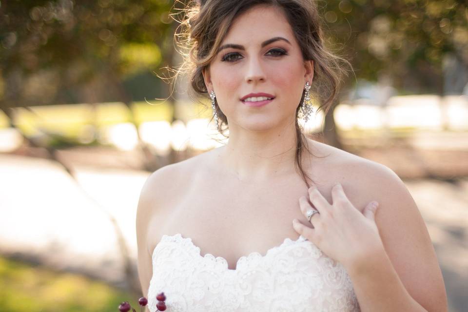 Bride with flowers