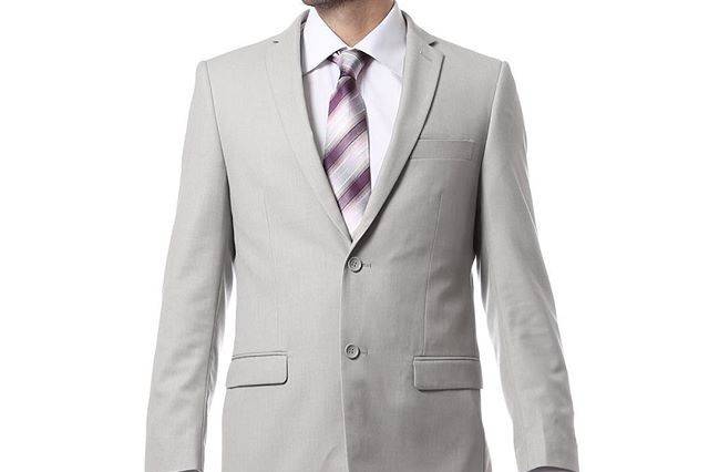 Light Grey Suit available at Bravo Suit and Tux
