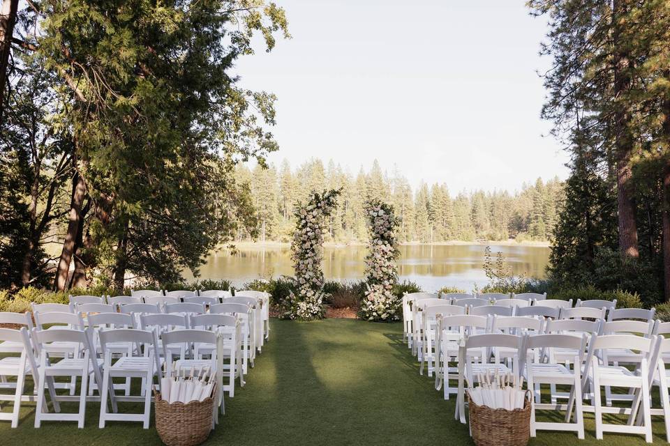 Overlooking the lake