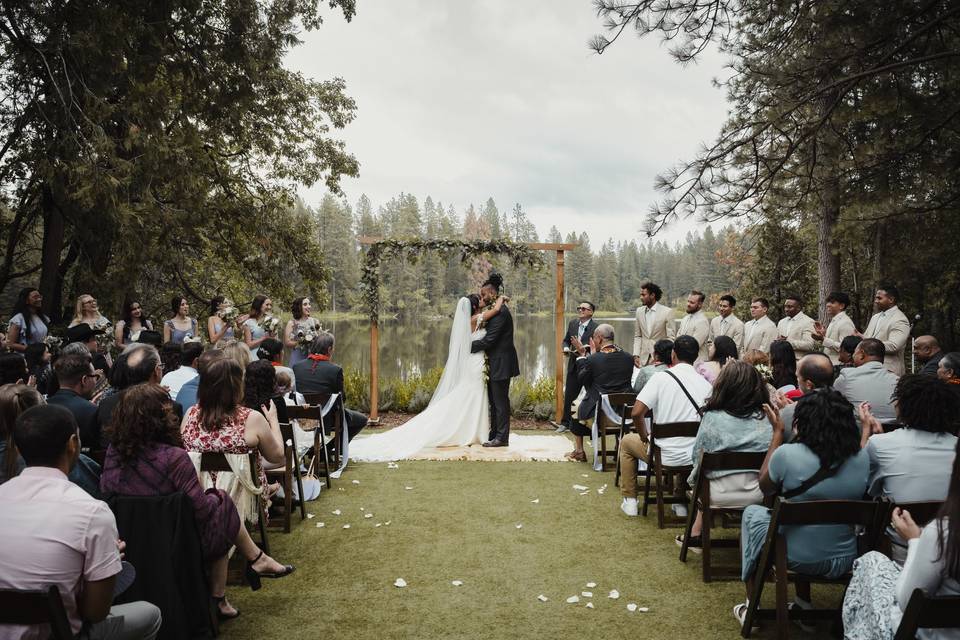 Outdoor wedding ceremony