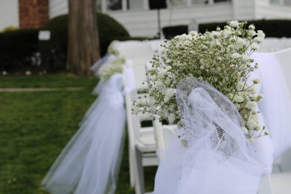 Floral Arrangement for Chair