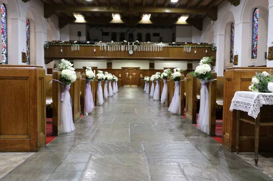 Arrangements down the aisle