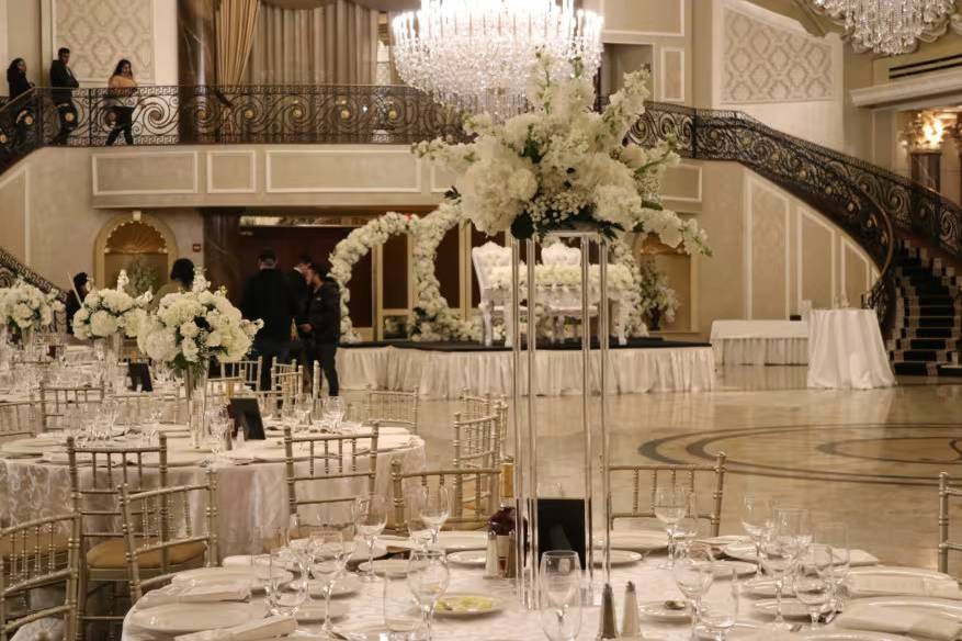 High arrangement on table