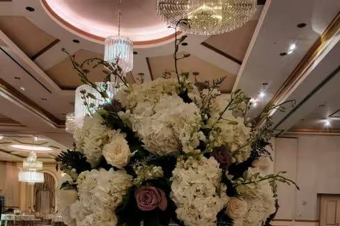 High arrangement on table