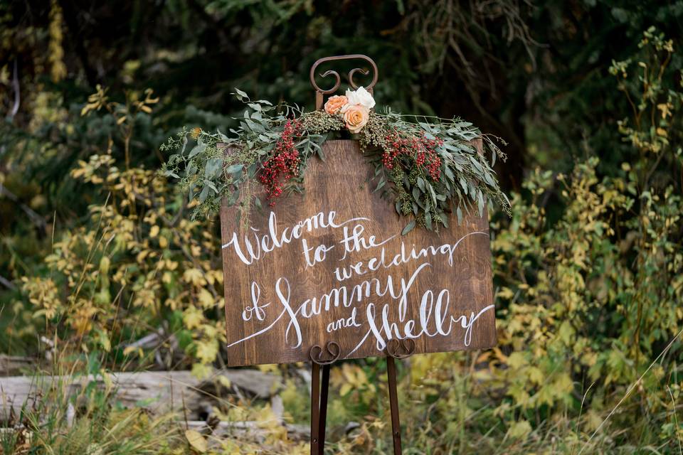 Wedding sign