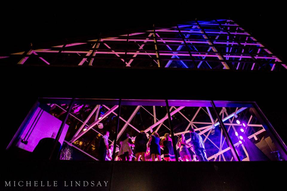 Wedding venue at night