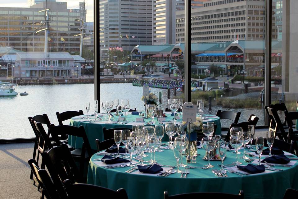 Table setup by the window