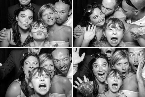 Flower girls in the photo booth