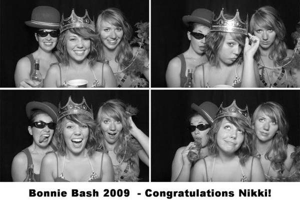 Ladies in the photo booth