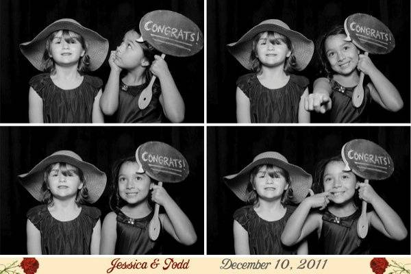 Flower girls in the photo booth