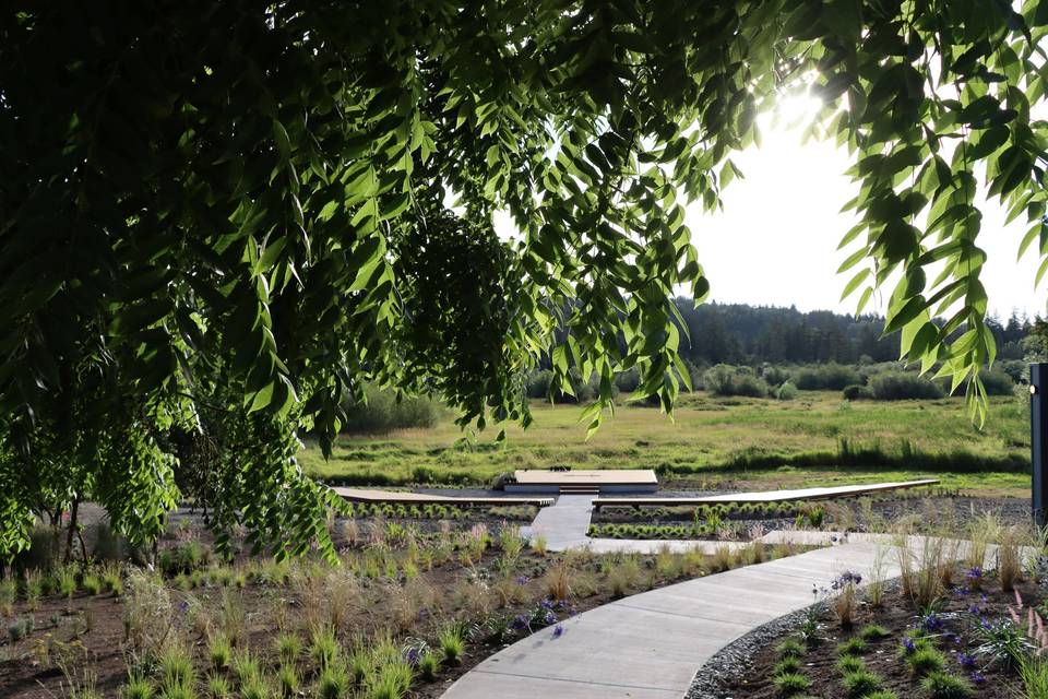Amphitheater seating for 200