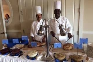 Buffet area with the servers