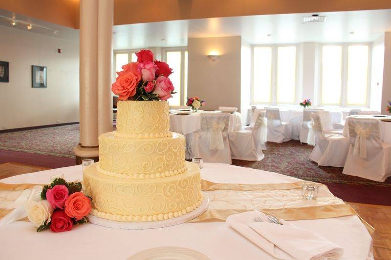 Table set up with centerpiece