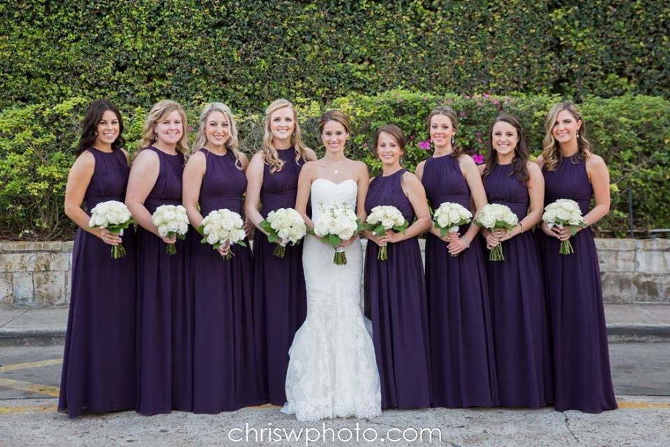 Purple themed wedding