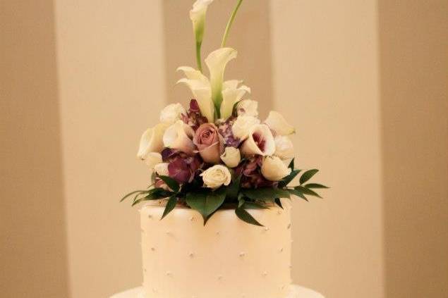 White elegant cake