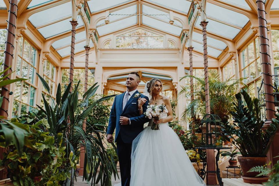 Wedding in a conservatory