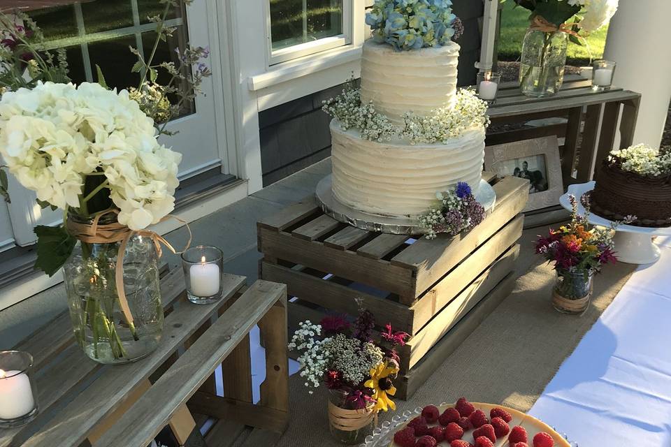 Custom cake and sweets buffet