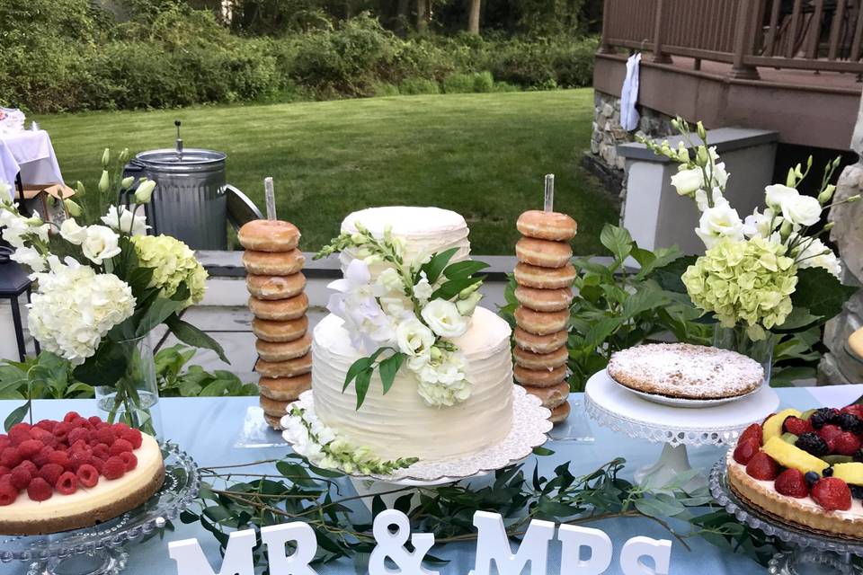 Custom cake and sweets buffet