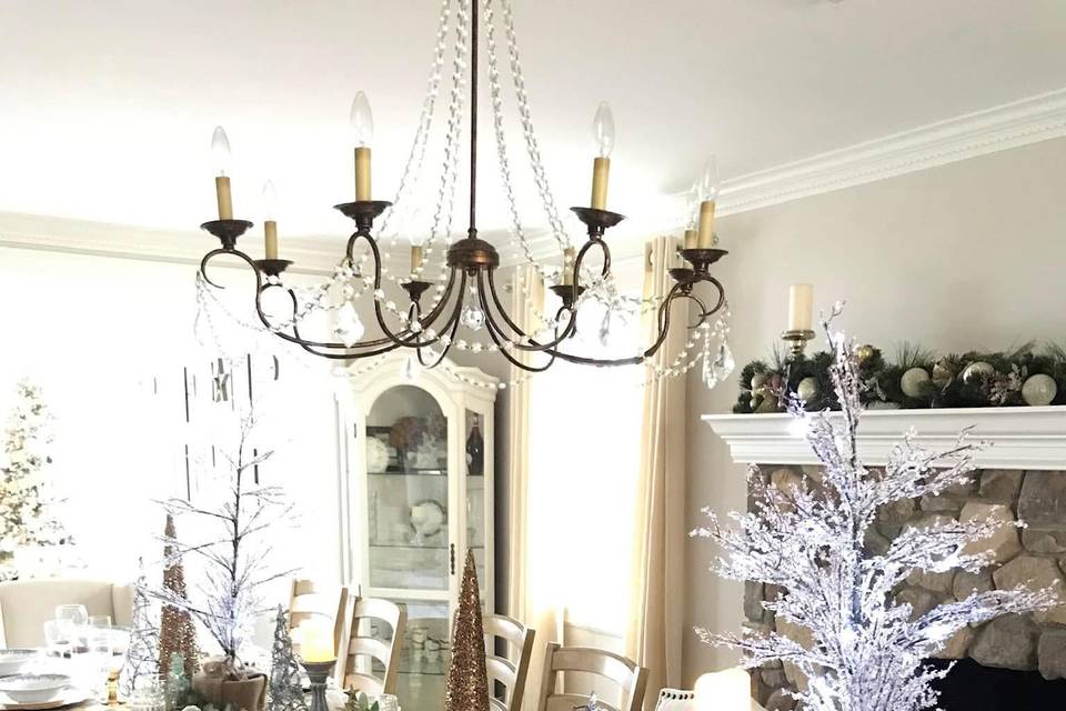 Holiday floral centerpieces