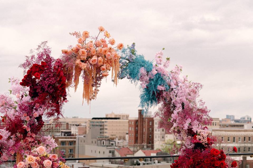 Modern Rooftop Ceremony