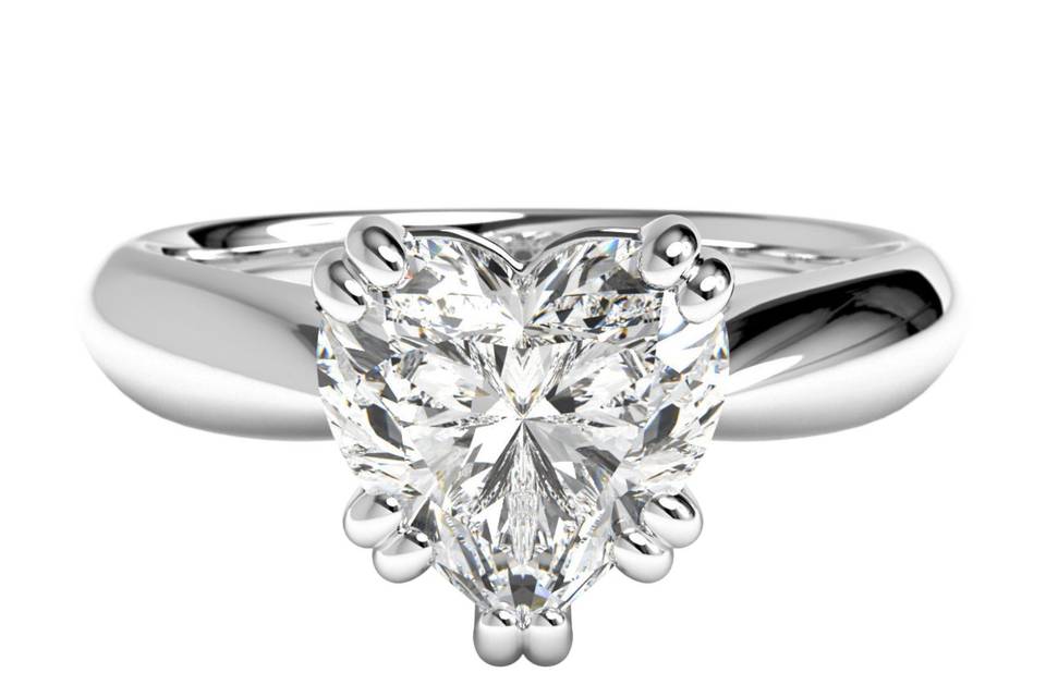 Ritani	19788	<br>	Three Row Pave Diamond Engagement Ring in Platinum (0.73 CTW) for a Round Center Stone