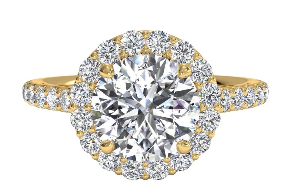 Ritani	5201	<br>	Tapered Baguette Diamond Band Engagement Ring in 18kt Yellow Gold (0.39 CTW)