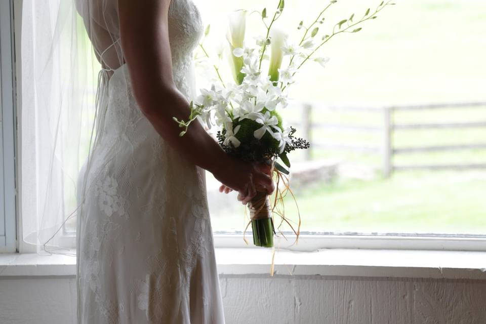 By the window