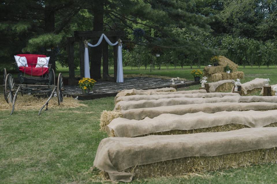 Wedding ceremony area