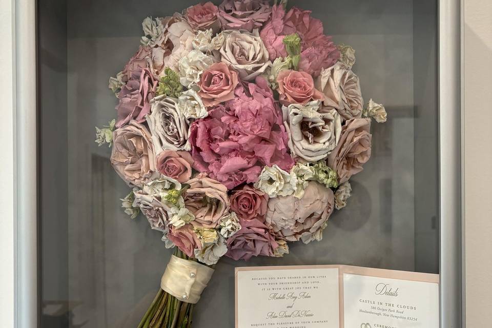 Handtied Bouquet w/ invitation