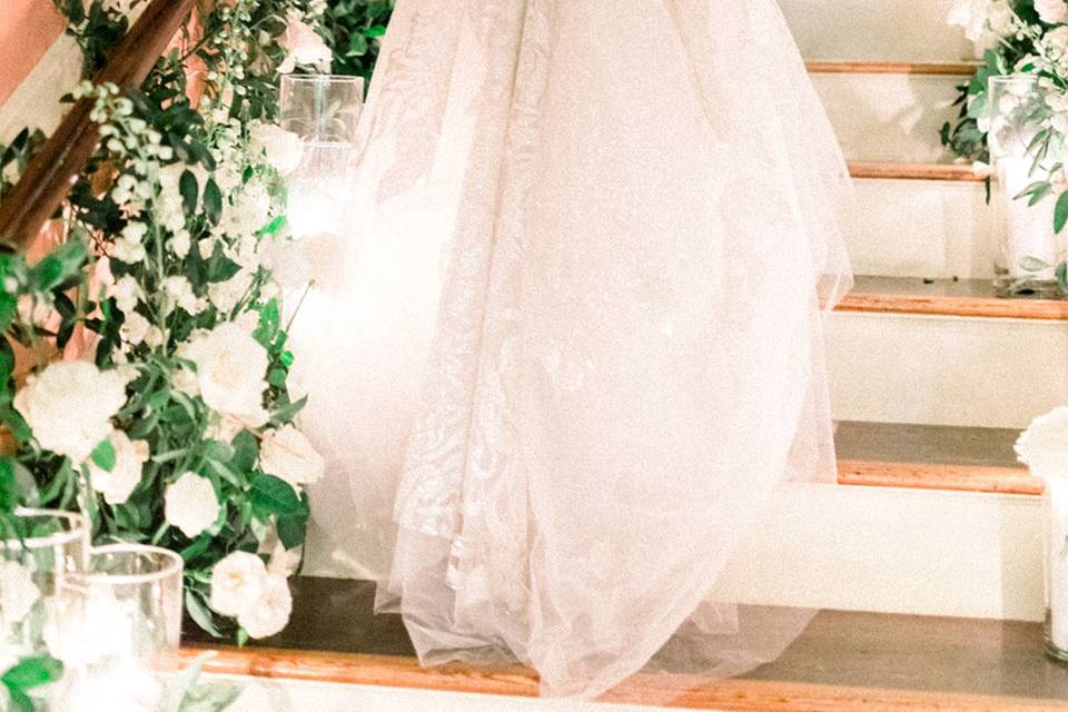 Bride Ascending Stairwell