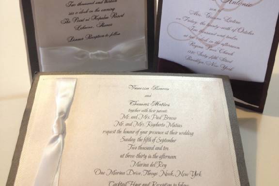 Traditional and classic invitations.