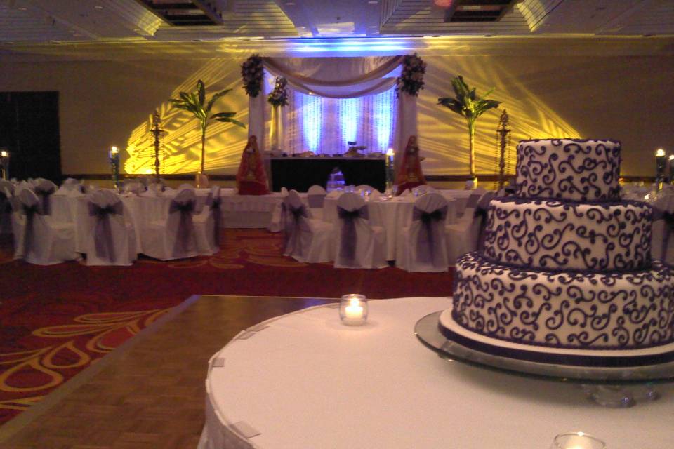 Wedding reception with canopy