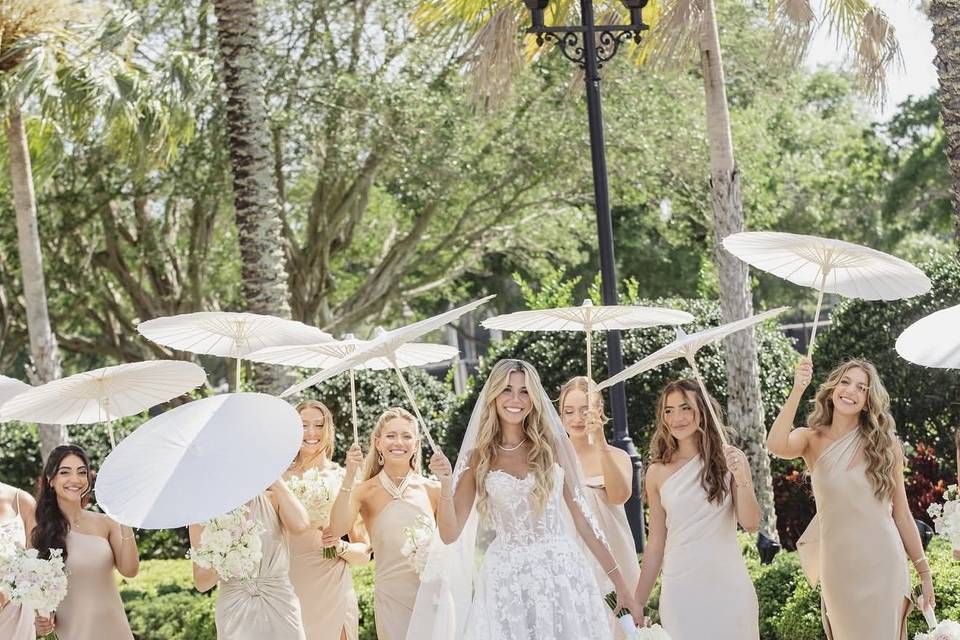 Bridal party makeup and hair