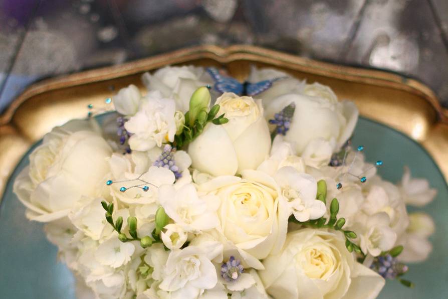 White rose bouquet