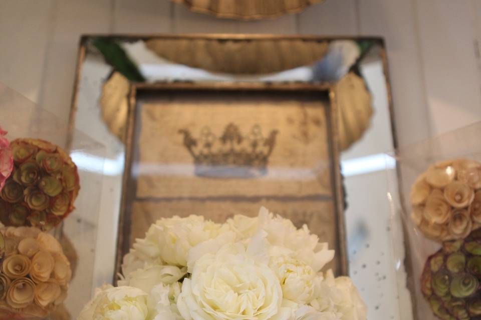 White rose bouquets