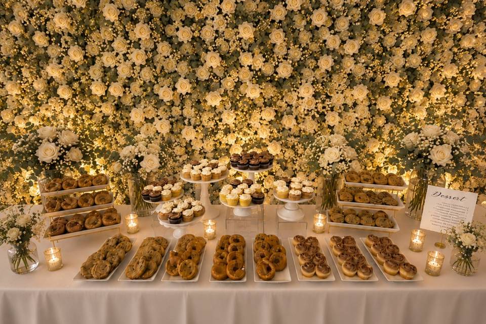 Dessert table with 180 dessert