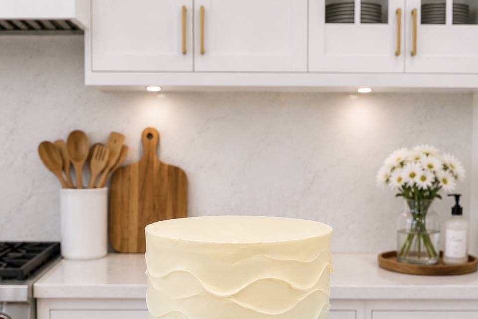 Seaside Wedding Cutting Cake