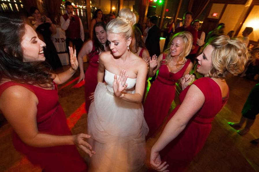 Bride dancing