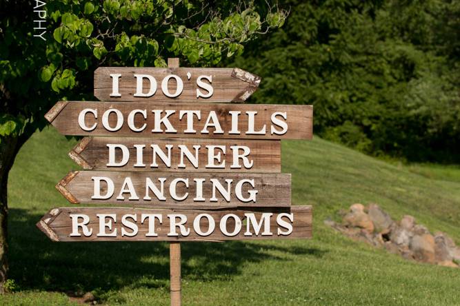 Signage directing your guests