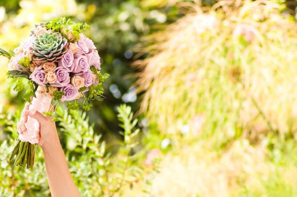 Cheering bride