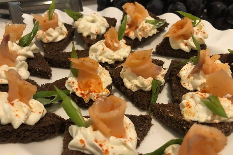 Salmon Mousse Canapes