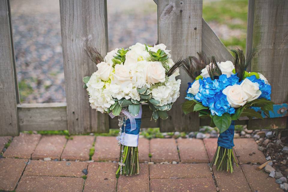 Large and small bouquets
