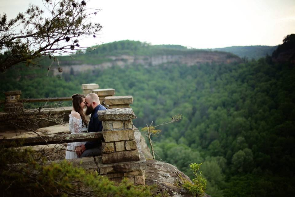 Couple by the ledge