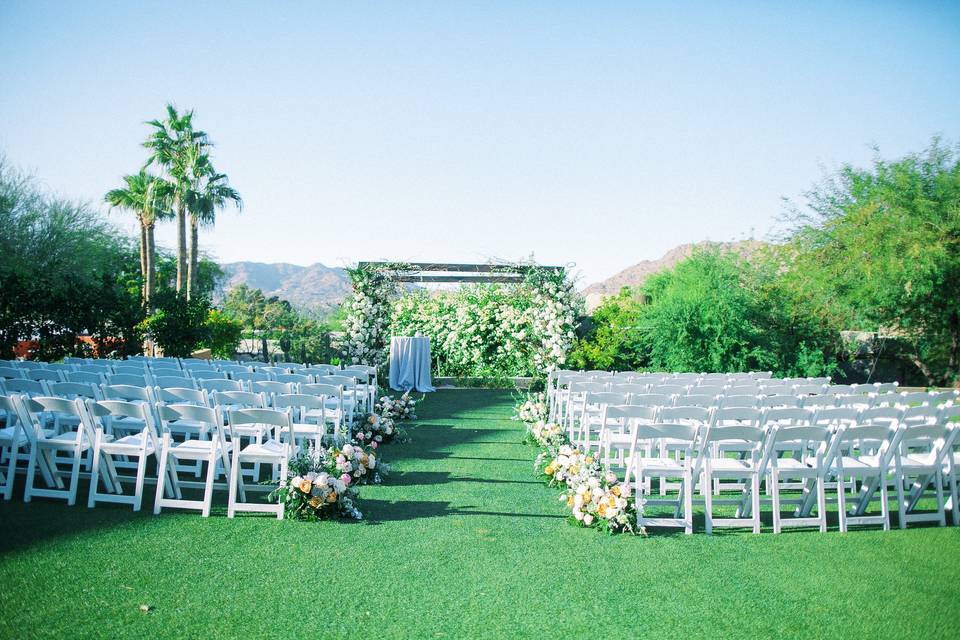 Ceremony on Wedding Lawn