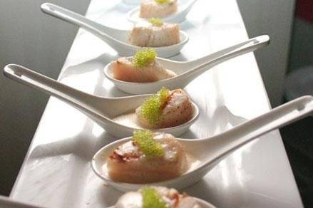Scallops on Asian Spoons