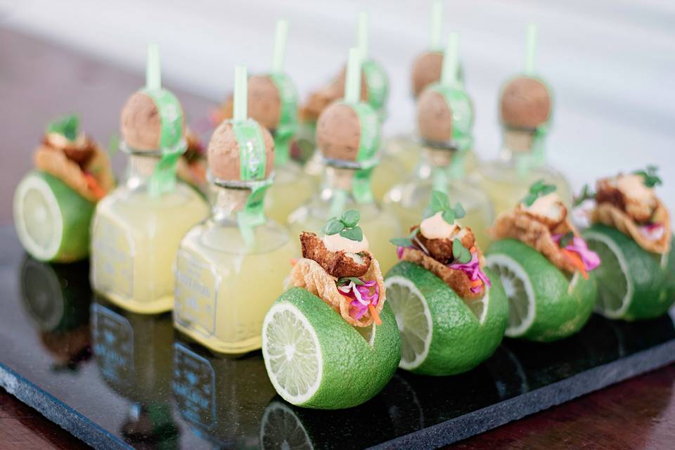 Mini margaritas/tacos