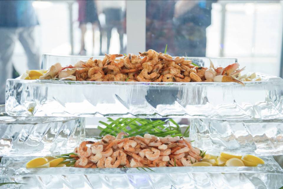 Seafood on ice
