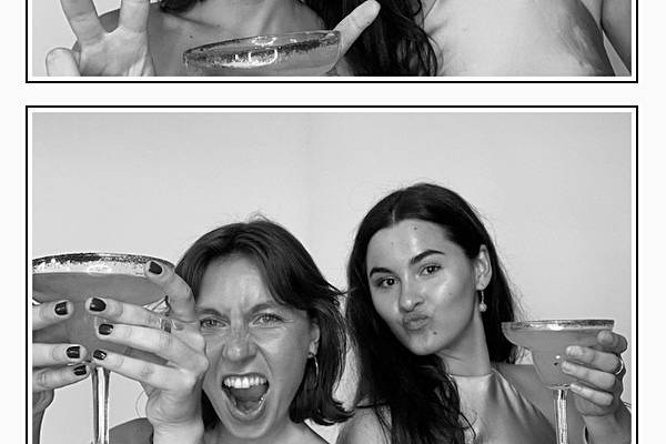 Photo strip & white backdrop