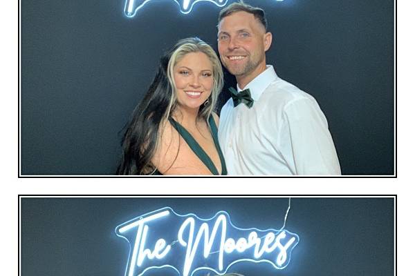 Photo strip & black backdrop
