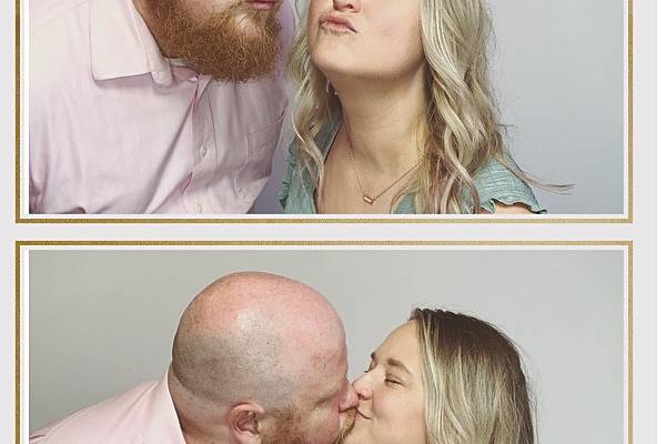 Photo strip & white backdrop